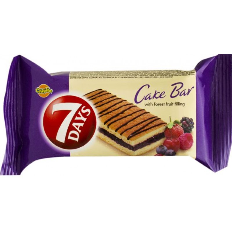 7 Days Cakebar FructePadure 32g *16/displ