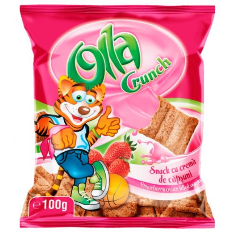 Olla crunch capsuni 100g *18
