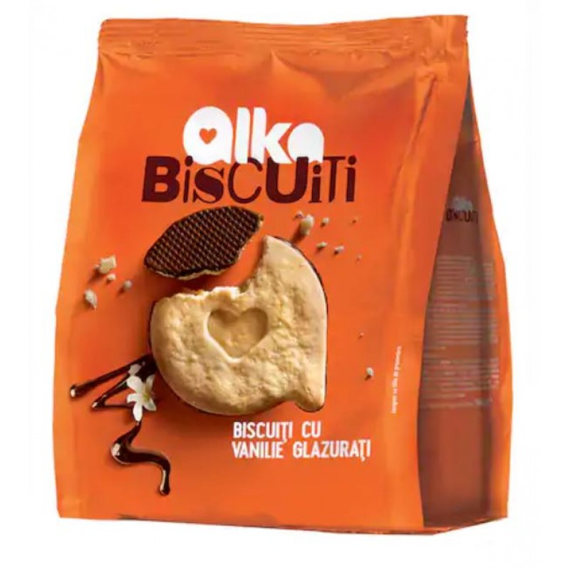 Alka Biscuitii Casei Vanilie Glazurati 180g  *10