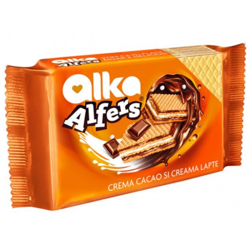 Alfers Napolitana Crema Cacao&Lapte  170g *12