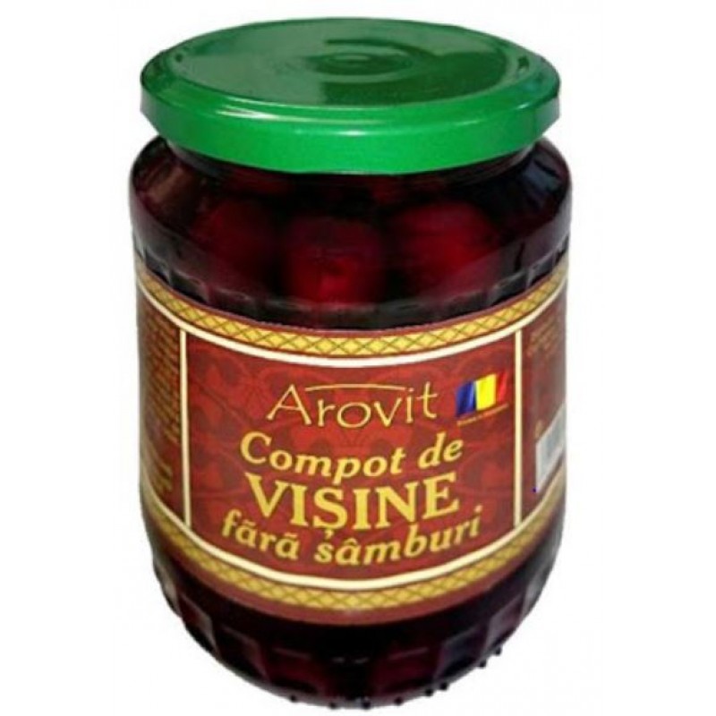 Arovit Compot de visine fara samburi 680 g *6