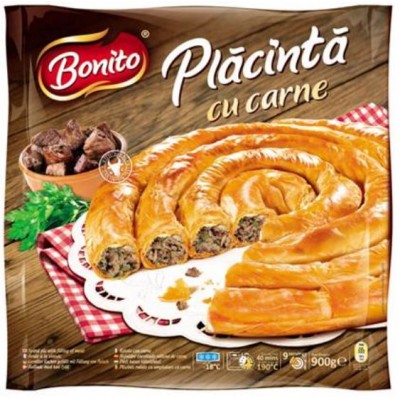 TIPTOP Bonito Placinta rulata cu carne, congelata 800g *12