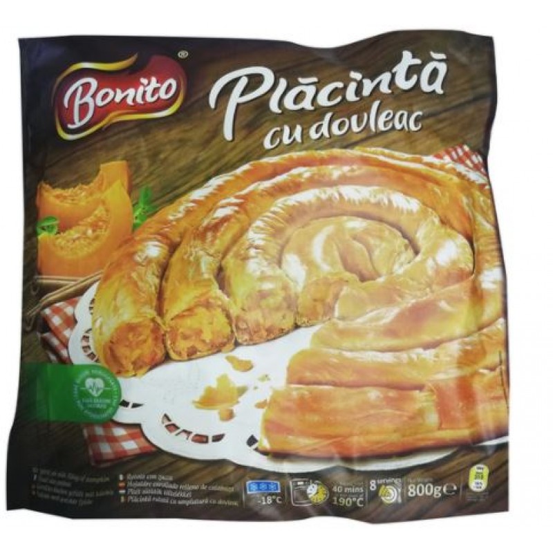 TIPTOP Bonito Placinta rulata cu dovleac, congelata 800g *12