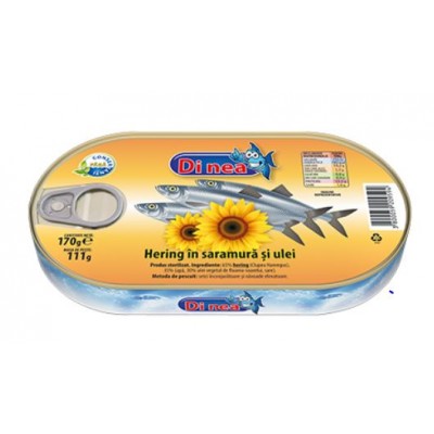 DI NEA Hering in ulei de floarea soarelui 170g EO *30