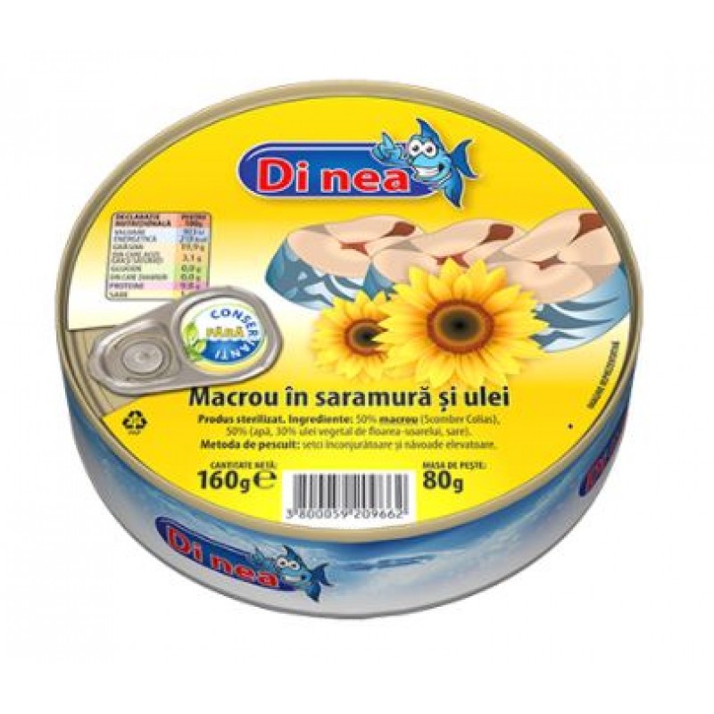 DI NEA Macrou in ulei de fl soarelui 160g EO *30