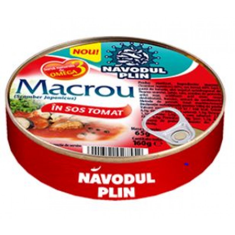 NAVODUL PLIN Mackerel in Tomato Sauce 160g EO *30