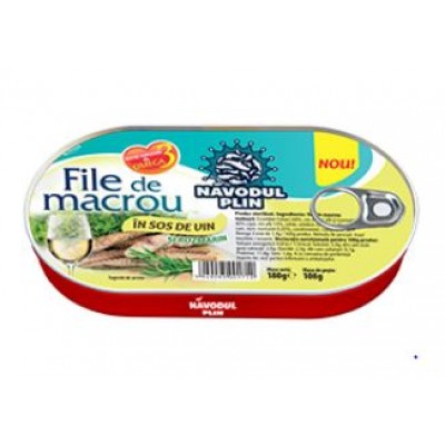 NAVODUL PLIN File de macrou în sos de vin și rozmarin 180g EO *26