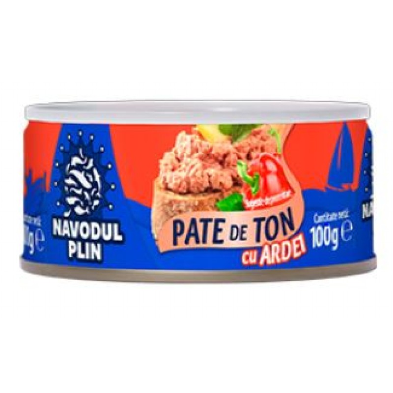 NAVODUL PLIN Pate de ton cu ardei 100g EO *30