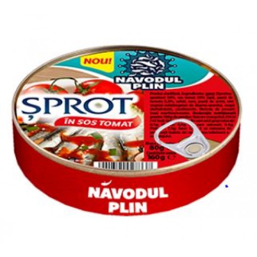 NAVODUL PLIN Sprot in sos tomat 160g EO *30