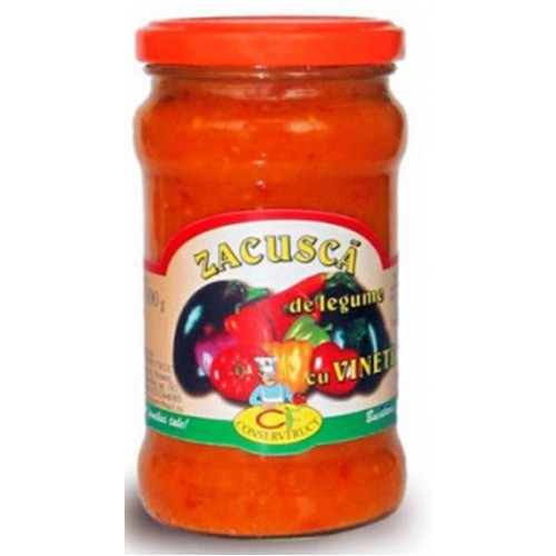 CONSERVFRUCT ZACUSCA VINETE/ VEG MIX AUBERG. 300G*8/R20/P160