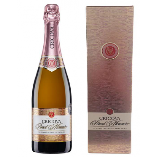 Cricova Spumant Clasic Pinot Meunier Extra Sec + Cutie 0.75L *1