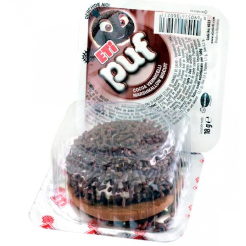 Eti Puf Puf Cocoa 18g *48/Displ *4