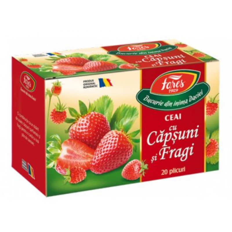 Fares Ceai cu Capsuni si Fragi 20 pliculeţe*30
