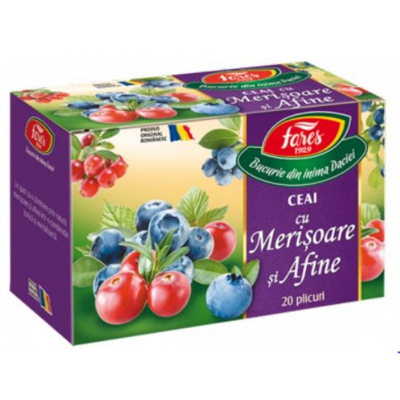 Fares Ceai cu Merisoare si Afine 20 pliculeţe*30