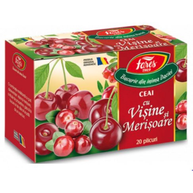 Fares Ceai cu Visine si Merisoare 20 pliculeţe*30