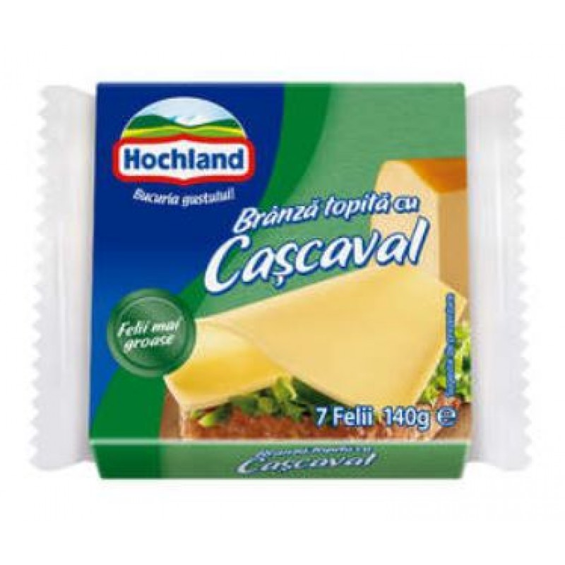 Hochland Branza topita felii cascaval, 7 felii 140g *32