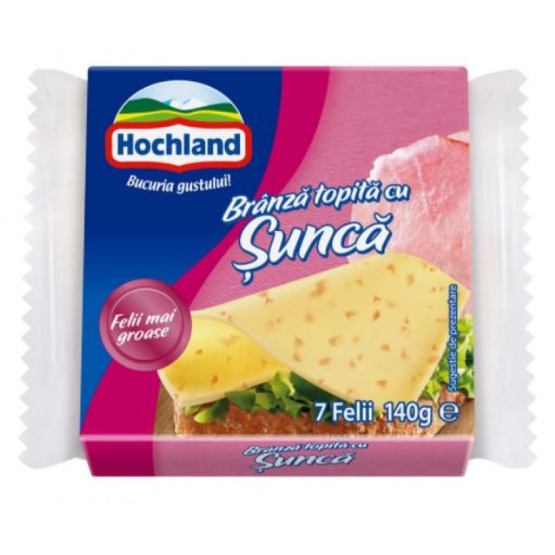 Hochland Branza topita felii sunca, 7 felii 140g *32