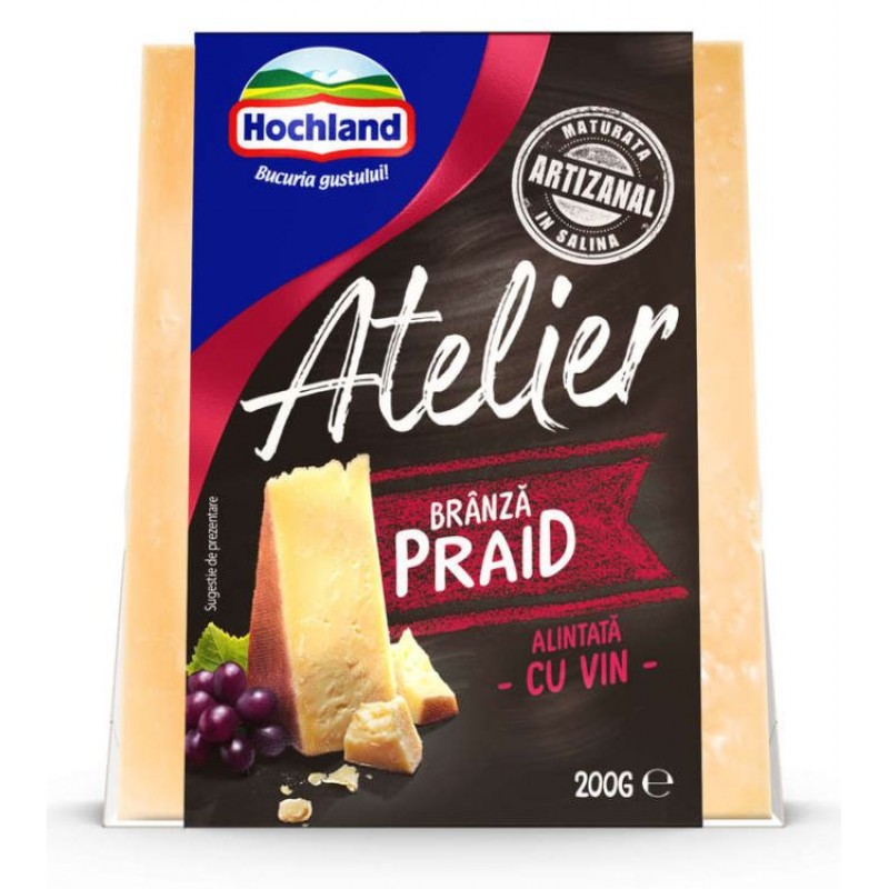 Hochland Atelier Branza Praid cu Vin 200g *10