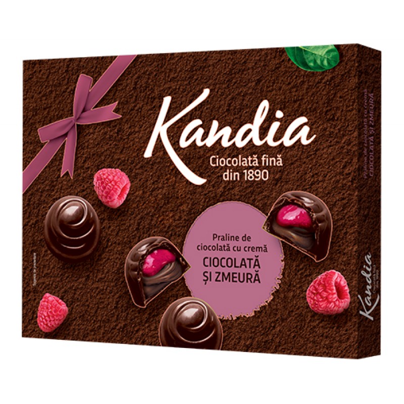 Kandia Praline 40% cr. Ciocolata Zmeura 103.5g *14