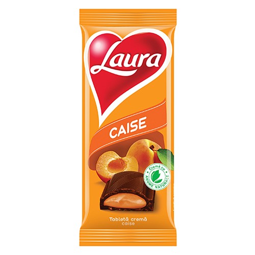 Laura Tableta Lapte Cr. Caise 92g *20