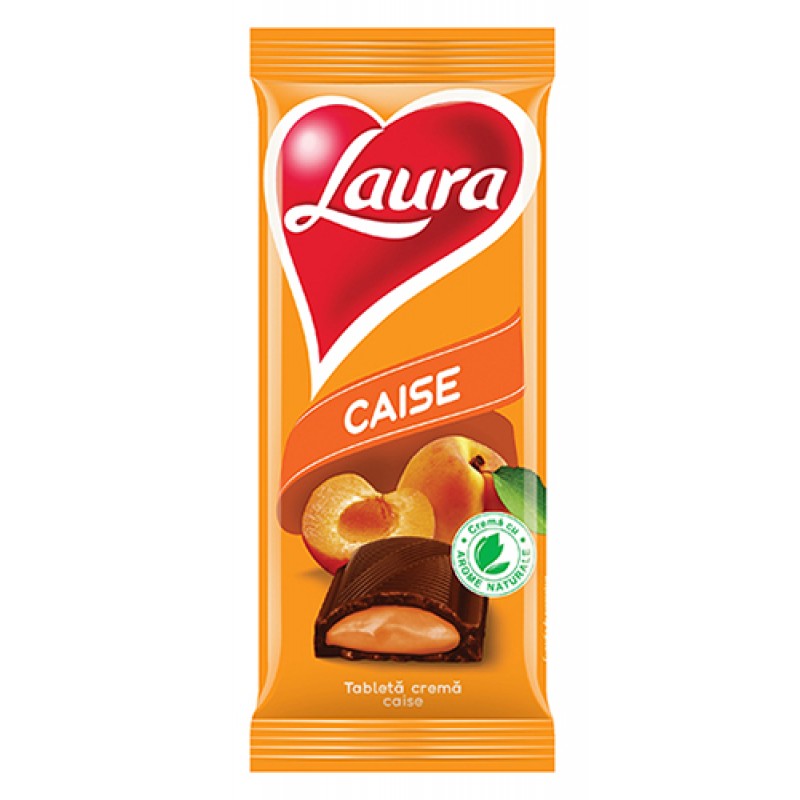 Laura Tableta Lapte Cr. Caise 92g *20