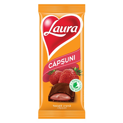 Laura Tableta Lapte Cr. Capsuni 92g *20