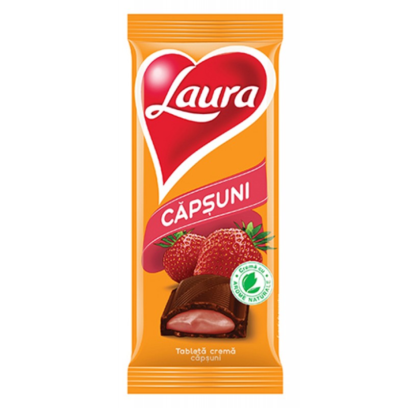 Laura Tableta Lapte Cr. Capsuni 92g *20
