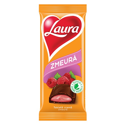 Laura Tableta Lapte Cr. Zmeura 92g *20