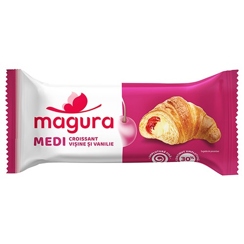 Magura Medi Croissant Visine Vanilie 80g *30