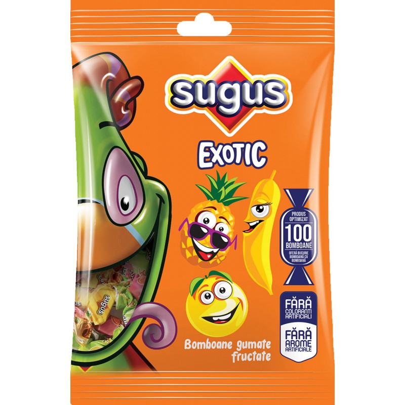 Sugus Bomboane gumate cu arome de fructe Exotice 400g*9