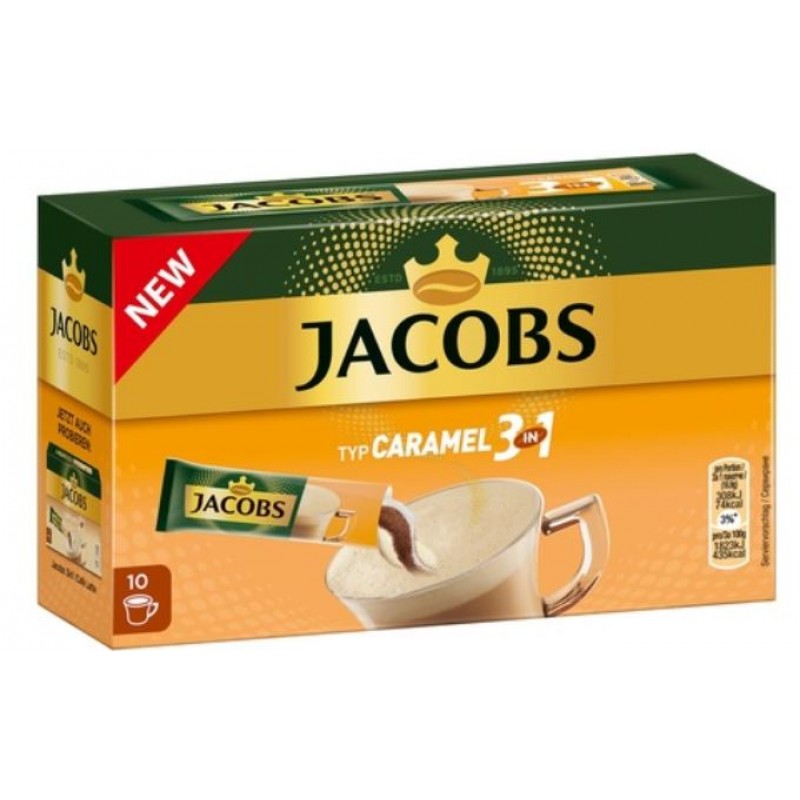 Jacobs 3in1 Caramel 16.9g  *10 displ