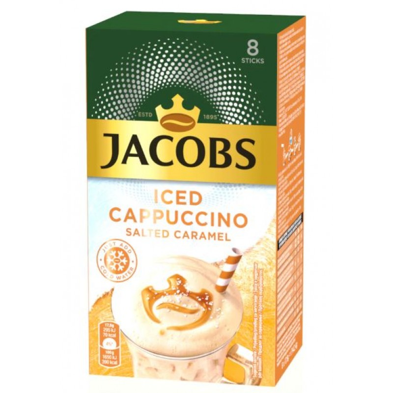 Jacobs Iced Cappuccino Salt Caramel 17.8g *8 displ