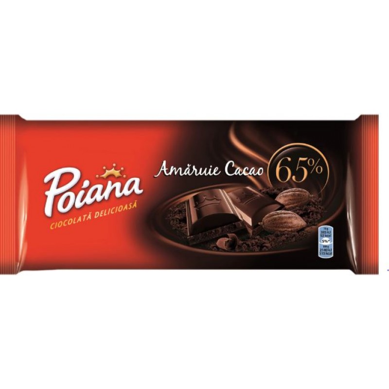Poiana Ciocolata Amaruie Cacao 65% 80g *25