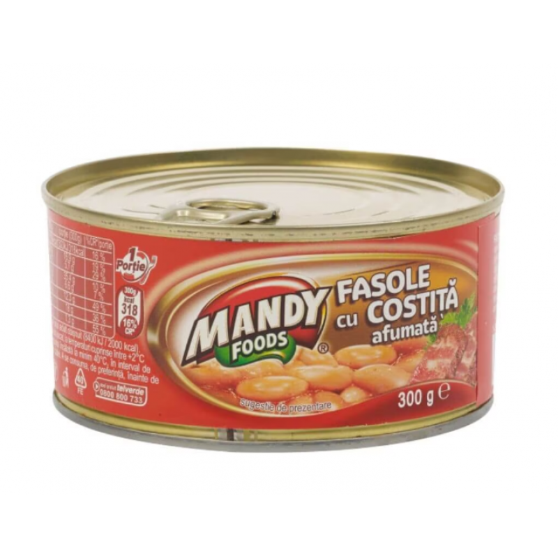 Mandy Iahnie Fasole cu Costita 300g *6