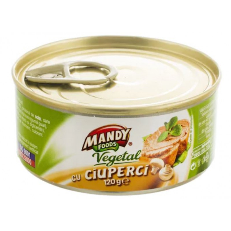 Mandy Pate vegetal Ciuperci 120g *6