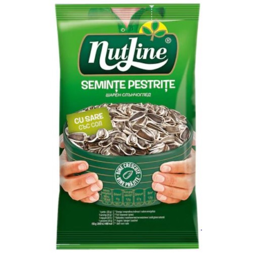 Nutline Seminte floarea soarelui pestrite sarate 100g *12