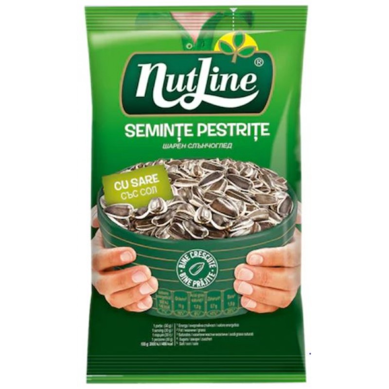 Nutline Seminte floarea soarelui pestrite sarate 100g *12