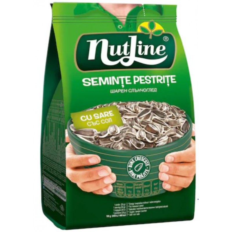 Nutline Seminte floarea soarelui pestrite sarate 300g *18